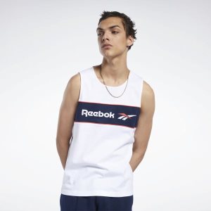 Reebok Classic Linear Muskelshirt Herren - Weiß - DE 950-YLP